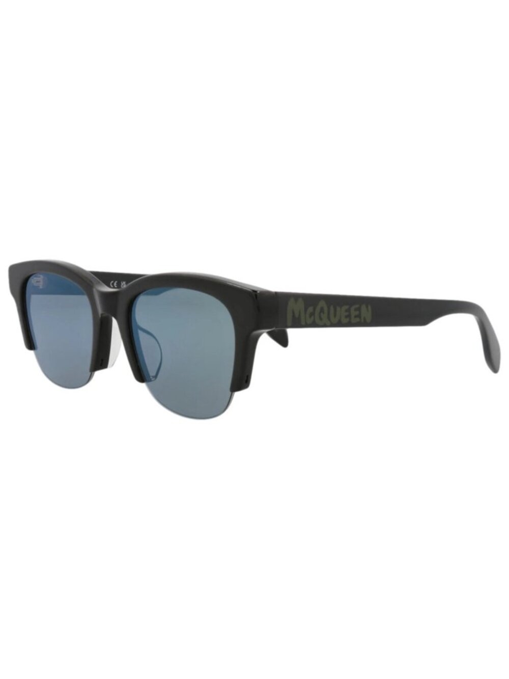 New Alexander McQueen Women's Sunglasses Square Rectangle Recycled Acetate Frame